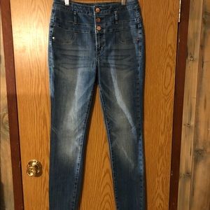 High waisted skinny jeans